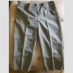 Cute as a Button BW Checked Cropped Pants